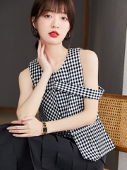OD022: áo sơ mi nữ cao cấp thiết kế kiểu yếm