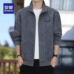 OC450: Áo khoác nhung Romon nam cổ đứng