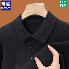 OC863: áo thun nam có cổ áo len dài tay
