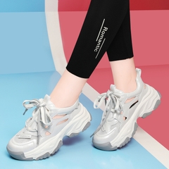 OE720: Giày sandal da thật baotou daddy cho nữ giày thể thao thông thường lưới thoáng khí mới