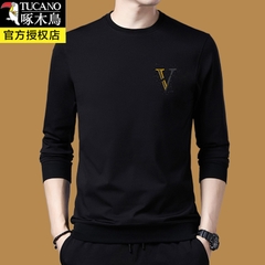 Mã A545: Áo thun dài tay nam cotton mới áo cổ tròn Plus