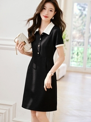 OD092: đầm suồng có cổ cao cấp
