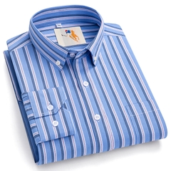 OC944: Áo sơ mi nam dài tay sọc nhiều màu vải cotton thời trang công sở