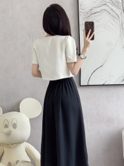 OD647: set áo váy cao cấp phong cách Pháp