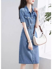 Mã B658: đầm váy jean ngắn cao cấp phong cách phương Tây