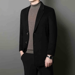 OC352: Áo khoác nam dạ cashmere cao cấp dày dặn cổ vest