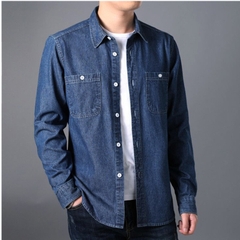 OE345: Áo sơ mi denim jean cotton nam cao cấp