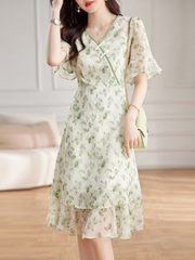 Mã B680: đầm váy mùa hè ngắn tay voan cao cấp
