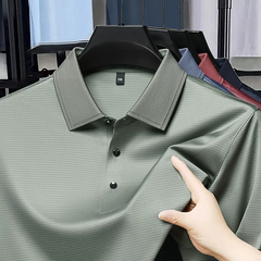 OE974: Áo polo nam cao cấp mùa hè với cổ áo bằng lụa tơ tằm