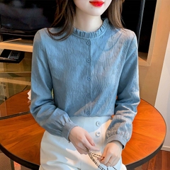 OD091: áo sơ mi nữ cổ tròn