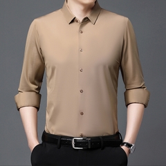 OE268: Áo sơ mi nam cao cấp không cần ủi dành cho nam cao cấp trung niên