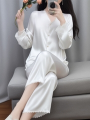 OE532: Bộ đồ ngủ kiểu Pháp đơn giản ngọt ngào dành cho nữ SPNN