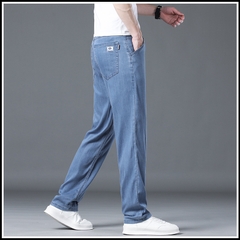OE689: Quần jeans lụa mềm mại mùa xuân hè cao cấp cho nam cao cấp