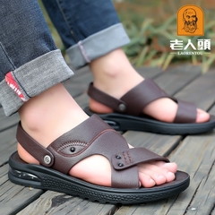 Mã C049: dép nam sandal mùa hè cao cấp da bò