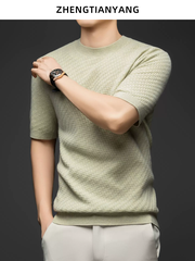 OH188: Áo len cashmere tay ngắn Old Qian dành cho nam