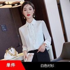 OD077: áo sơ mi nữ lụa dài tay cổ nơ
