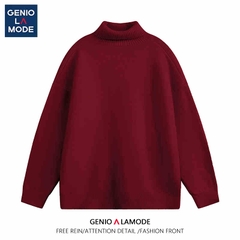 OC231: áo khoác len nữ cổ cao dáng rộng