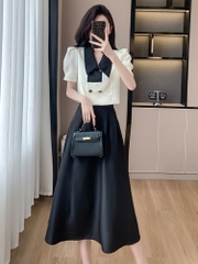 OD645: set áo váy cao cấp phong cách Pháp