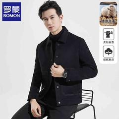OC460: áo khoác nam cao cấp 2 mặt dạ lông cừu