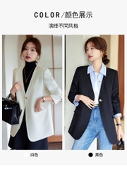 OE420: Áo khoác vest trắng cho nữ Pc hàn quốc