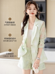 OD078: set bộ vest nữ quần short cao cấp