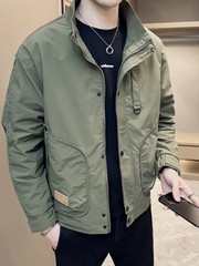 Mã B102: Áo Khoác Ngắn Slim Fit Cổ Đứng