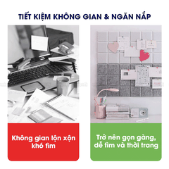 Miếng Dán Tường Micofi, Tấm Bảng Ghim Decor Tường, Bảng Ghim Nỉ Trang Trí Cửa Phòng Thông Báo, Ảnh, Note Ghi Chú