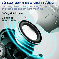 Loa Bluetooth Mini Micofi Nghe Nhạc Bass Mạnh, Loa Mini Bluetooth Có Đèn Phi Hành Gia Không Dây, Bluetooth 5.3
