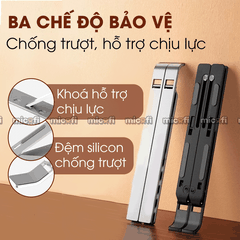 Giá Đỡ Laptop Micofi Gấp Gọn, Có Điều Chỉnh Độ Cao, Hỗ Trợ Tản Nhiệt
