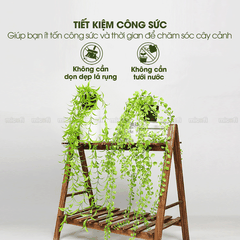 Chậu Cây Giả Dây Leo Micofi Trang Trí Nhựa Decor Ban Công, Cây Dây Leo Rủ Lá Cảnh Nhân Tạo Decor Phòng Ngủ Phòng Khách