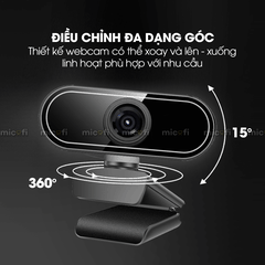 Webcam Micofi Camera Nét PC, Webcam Có Micro 2K Laptop 30FPS Máy Tính Bàn 1080P PC USB Hỗ Trợ Học Online Từ Xa Tiện Lợi