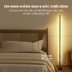 Đèn LED Micofi Trang Trí, LED Để Sàn Cây Đứng Decor Nhiều Màu, Đèn Cây Cột Cao Phòng Khách Hiện Đại Phòng Ngủ Đọc Sách