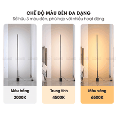 Đèn LED Micofi Trang Trí, LED Để Sàn Cây Đứng Decor Nhiều Màu, Đèn Cây Cột Cao Phòng Khách Hiện Đại Phòng Ngủ Đọc Sách