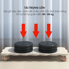 Kệ Màn Hình Micofi, Bàn Để Máy Vi Tính Kê Màn Hình PC Bằng Gỗ Decor, Bàn Kê Laptop Nâng Máy Tính Giá Đỡ Kệ Trắng 60 Cm