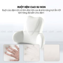 Gối Tựa Lưng Micofi Ghế Văn Phòng, Đệm Lót Ghế Ô Tô, Đệm Kê Thoát Vị Đĩa Đệm Công Thái Học Chống Đau Mỏi Lưng Thoáng Khí
