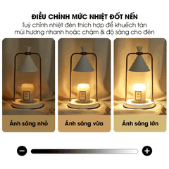 Đèn Nến Micofi Thơm Phòng Để Bàn Decor, Đèn Đốt Nến Thơm Phòng Khách Và Ngủ, Xông Tinh Dầu Điện Tử Trang Trí Có Hẹn Giờ