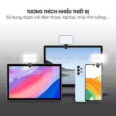 Đèn Led Micofi Livestream, Đèn Màn Hình Quay Video Selfie Mini Chụp Ảnh Kẹp Máy Tính Điện Thoại Hỗ Trợ Đổi Màu Chụp Hình