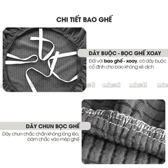 Bọc Ghế Xoay Văn Phòng Micofi Gaming, Vỏ Bọc Bằng Vải Bao Đệm Và Lưng Ghế Ngồi Xếp Chống Bụi Co Giãn Bảo Vệ Tốt