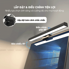 Đèn Màn Hình Micofi Cảm Ứng, LED Màn Hình Làm Việc Chống Cận, Đèn LED Kẹp PC Laptop Gắn Máy Tính Bảo Vệ Mắt Văn Phòng