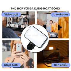 Đèn Led Micofi Livestream, Đèn Màn Hình Quay Video Selfie Mini Chụp Ảnh Kẹp Máy Tính Điện Thoại Hỗ Trợ Đổi Màu Chụp Hình
