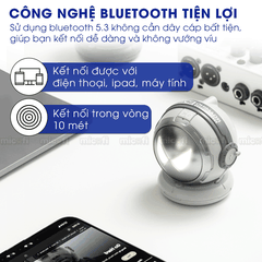 Loa Bluetooth Mini Micofi Nghe Nhạc Bass Mạnh, Loa Mini Bluetooth Có Đèn Phi Hành Gia Không Dây, Bluetooth 5.3