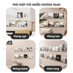 Kệ Trưng Bày Micofi Trong Suốt, Kệ Treo Trang Trí Acrylic, Giá Treo Sách Tạp Chí Báo Decor Album Gắn Tường Tiện Lợi