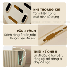 Hộp Đựng Ổ Cắm Điện Micofi, Hộp Che Ổ Điện, Sạc, Dây Điện Trang Trí Bảo Vệ An Toàn Bằng Nhựa