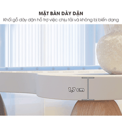 Kệ Màn Hình Micofi, Bàn Để Máy Vi Tính Kê Màn Hình PC Bằng Gỗ Decor, Bàn Kê Laptop Nâng Máy Tính Giá Đỡ Kệ Trắng 60 Cm