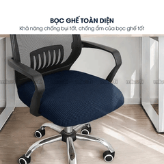 Bọc Ghế Xoay Văn Phòng Micofi Gaming, Vỏ Bọc Bằng Vải Bao Đệm Và Lưng Ghế Ngồi Xếp Chống Bụi Co Giãn Bảo Vệ Tốt