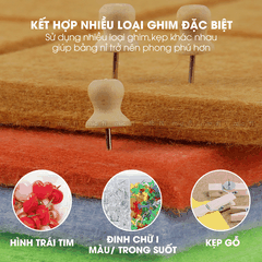 Miếng Dán Tường Micofi, Tấm Bảng Ghim Decor Tường, Bảng Ghim Nỉ Trang Trí Cửa Phòng Thông Báo, Ảnh, Note Ghi Chú