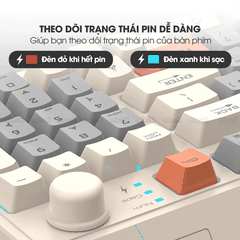 Bàn Phím Bluetooth Không Dây Xunfox x Micofi Giả Cơ Máy Tính, Bàn Phím Gaming Chơi Game Có Dây Laptop Điện Thoại PC LED