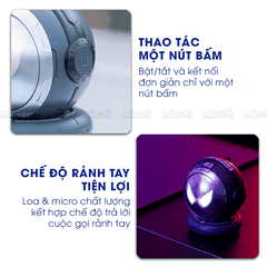 Loa Bluetooth Mini Micofi Nghe Nhạc Bass Mạnh, Loa Mini Bluetooth Có Đèn Phi Hành Gia Không Dây, Bluetooth 5.3