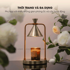 Đèn Nến Micofi Thơm Phòng Để Bàn Decor, Đèn Đốt Nến Thơm Phòng Khách Và Ngủ, Xông Tinh Dầu Điện Tử Trang Trí Có Hẹn Giờ