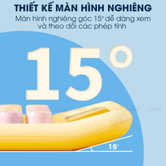 Máy Tính Cầm Tay Micofi Phím Cơ, Máy Tính Cầm Tay Mini Màu Pastel Cute Bấm Tay Điện Tử Bỏ Túi 12 Số Tính Toán Tặng Pin
